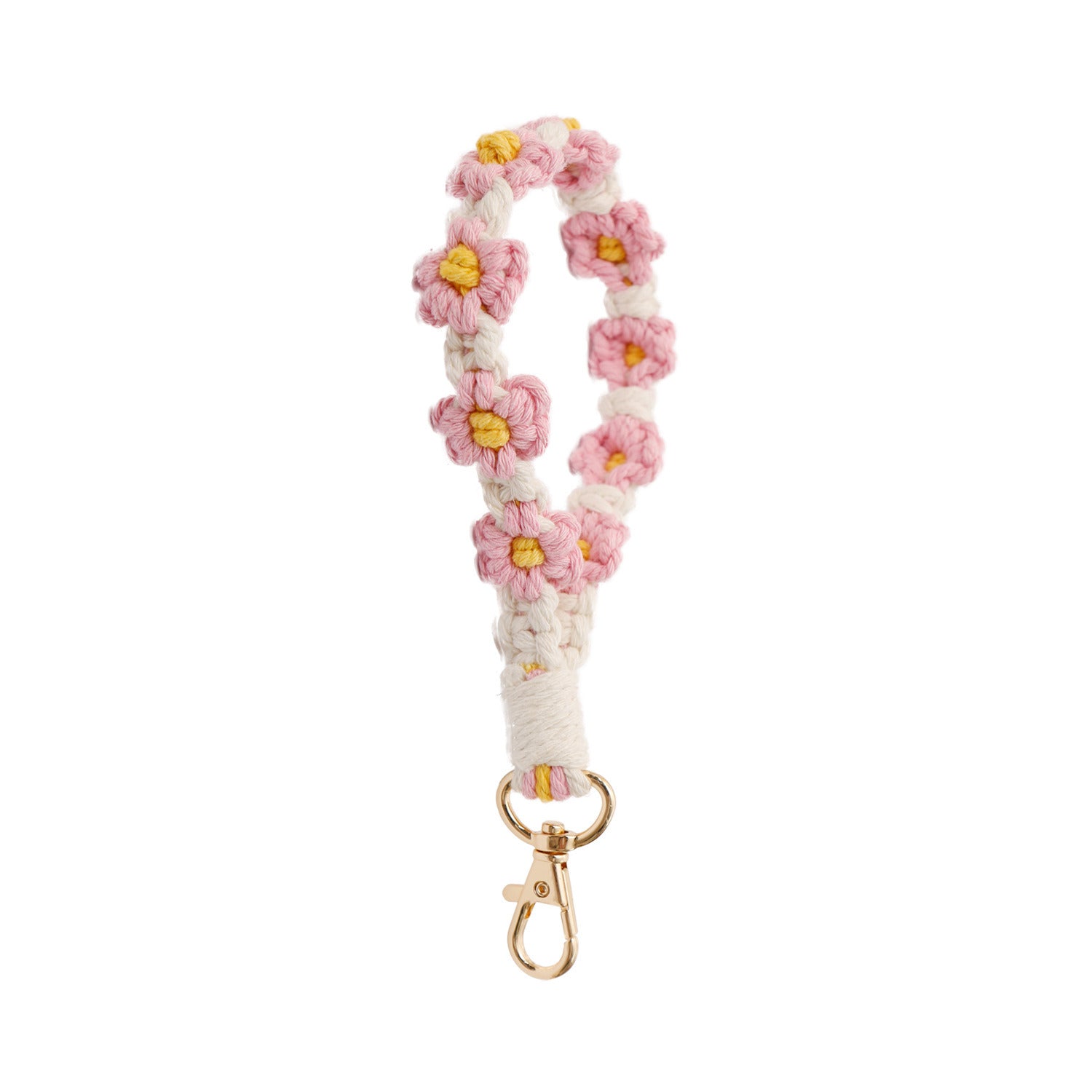 Flower Chrysanthemum Wrist Strap Little Daisy Keychain