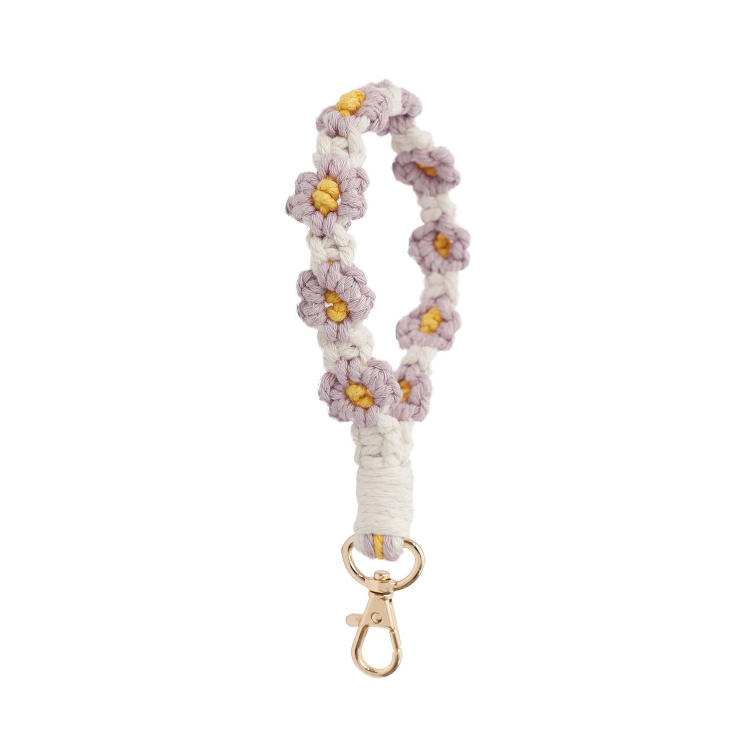 Flower Chrysanthemum Wrist Strap Little Daisy Keychain