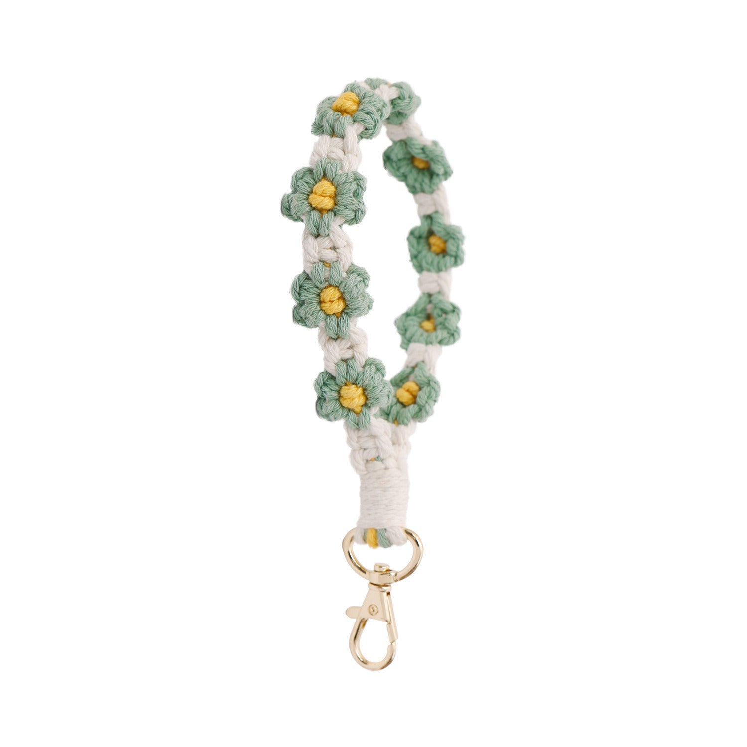 Flower Chrysanthemum Wrist Strap Little Daisy Keychain