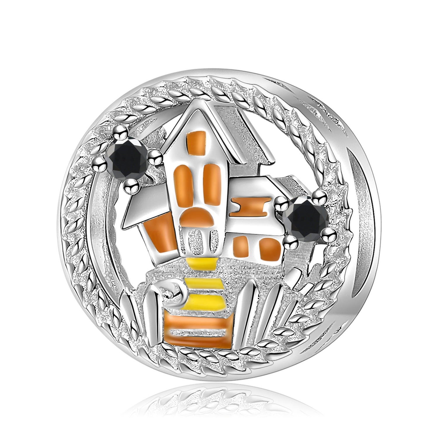 Dark Wind Crack Skull Beaded Silver Bracelet Diy Accessories