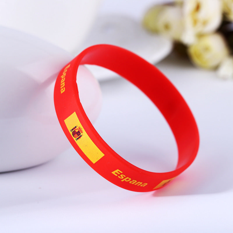 Qatar World Cup Football Silicone Bracelet Sports Wristband