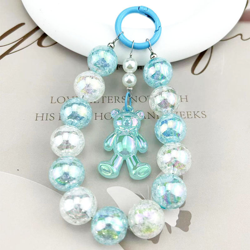 Burst Beads Luminous Bear Pendant Mobile Phone Charm