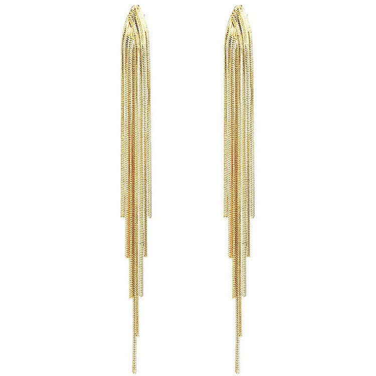 Long Fringe Earrings Female Accessories