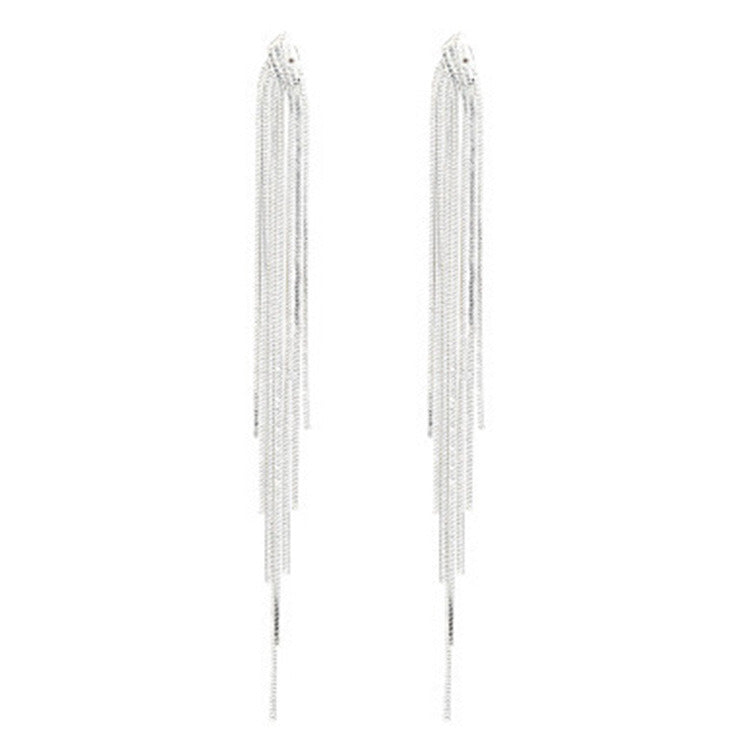 Long Fringe Earrings Female Accessories