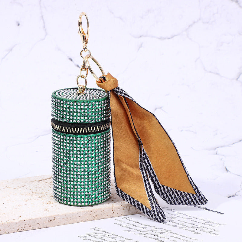 Silk Scarf Keychain Storage Mini