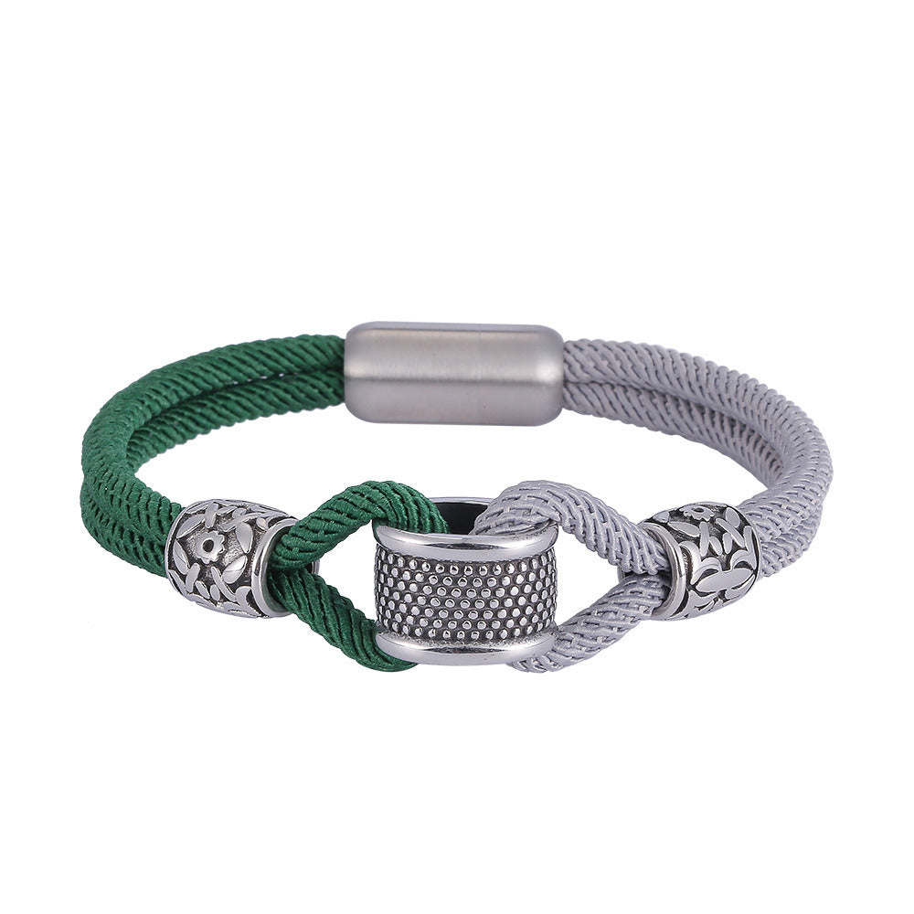 Stainless Steel Bracelet Titanium Steel Milanese Rope Beads