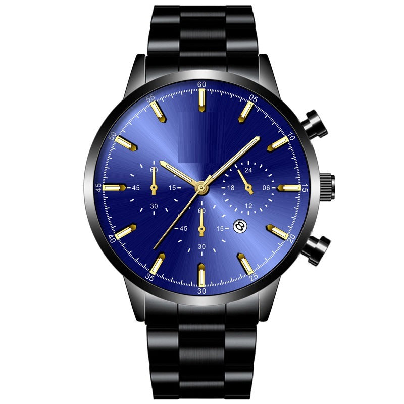 Men's Stainless Steel Fashion Calendar Quartz Watch