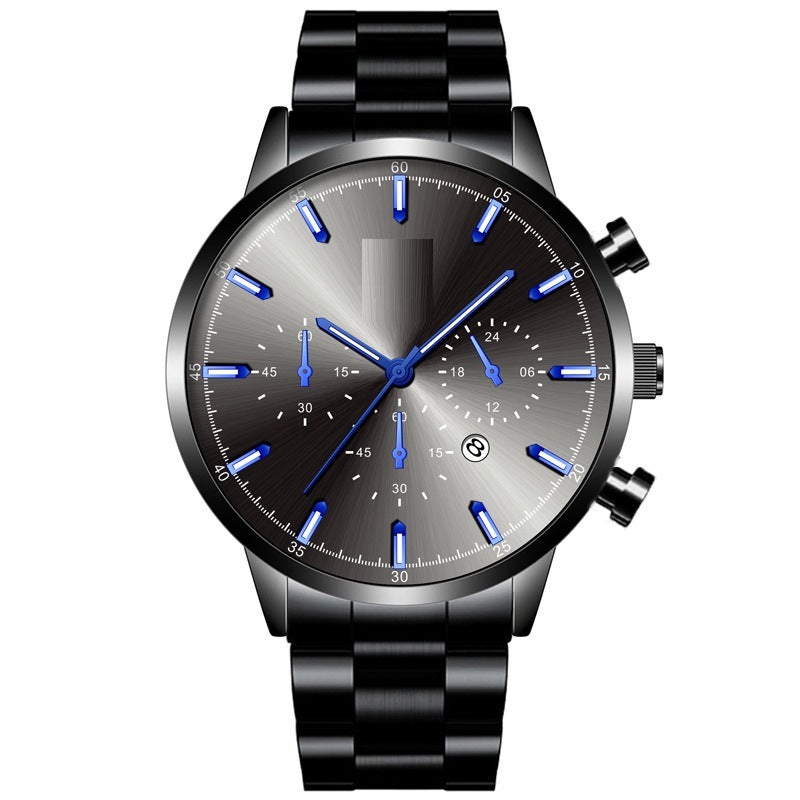 Men's Stainless Steel Fashion Calendar Quartz Watch