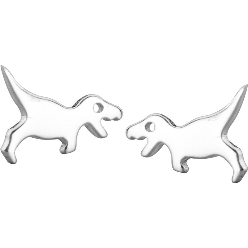 S925 Silver Personalized Glossy Mini Animal Earrings