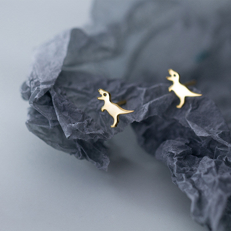 S925 Silver Personalized Glossy Mini Animal Earrings