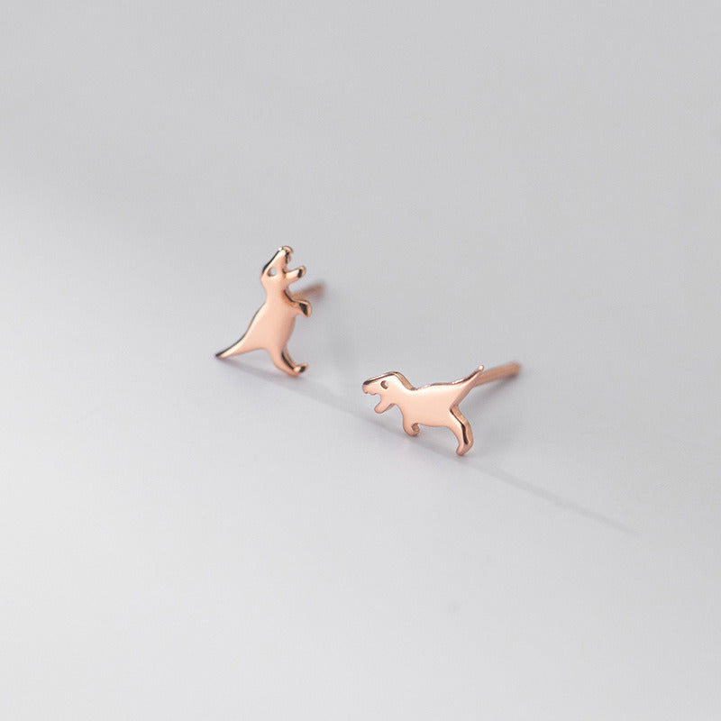 S925 Silver Personalized Glossy Mini Animal Earrings