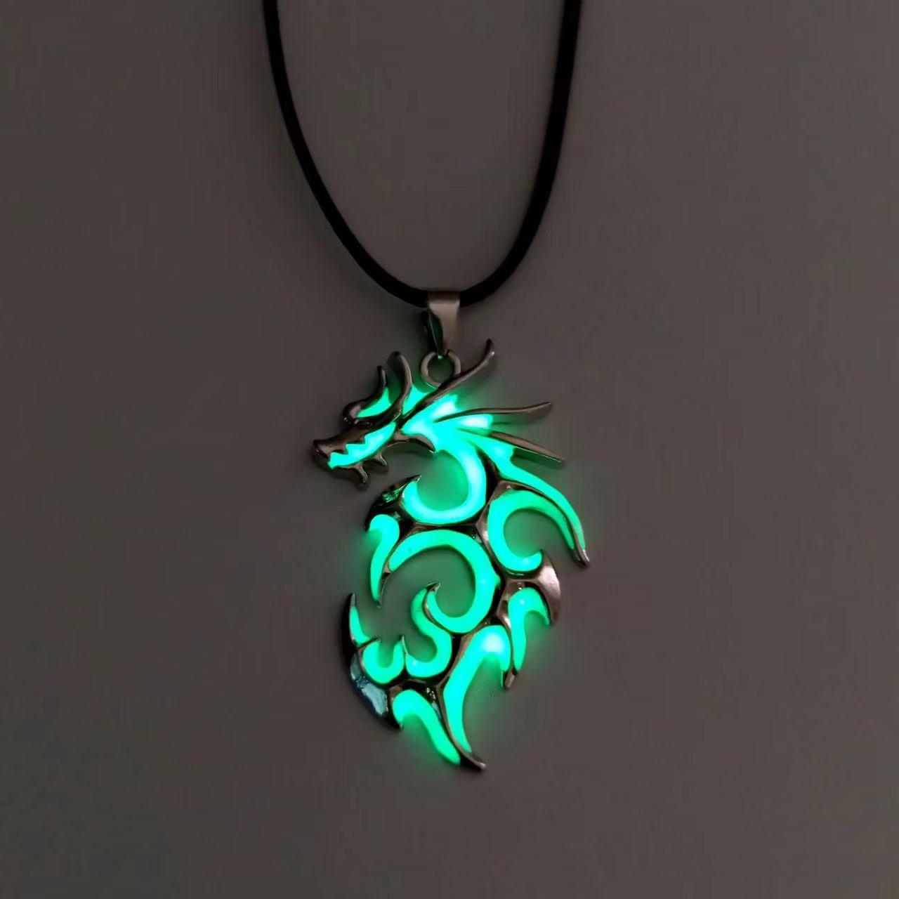 Luminous Flame Dragon Necklace Student Glowing