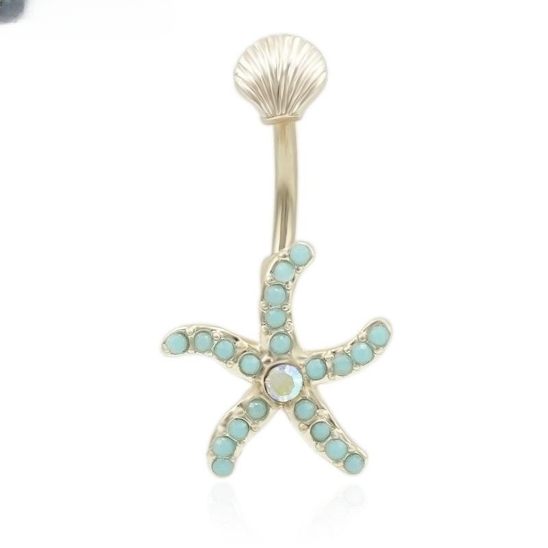 Barbell Butterfly Starfish Shell Turtle Belly Ring