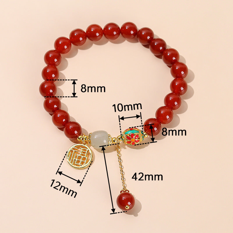 Women's Fashion Simple Crystal Agate Bracelet