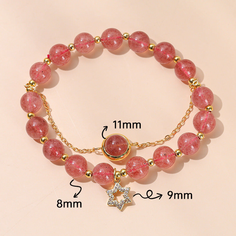 Women's Fashion Simple Crystal Agate Bracelet