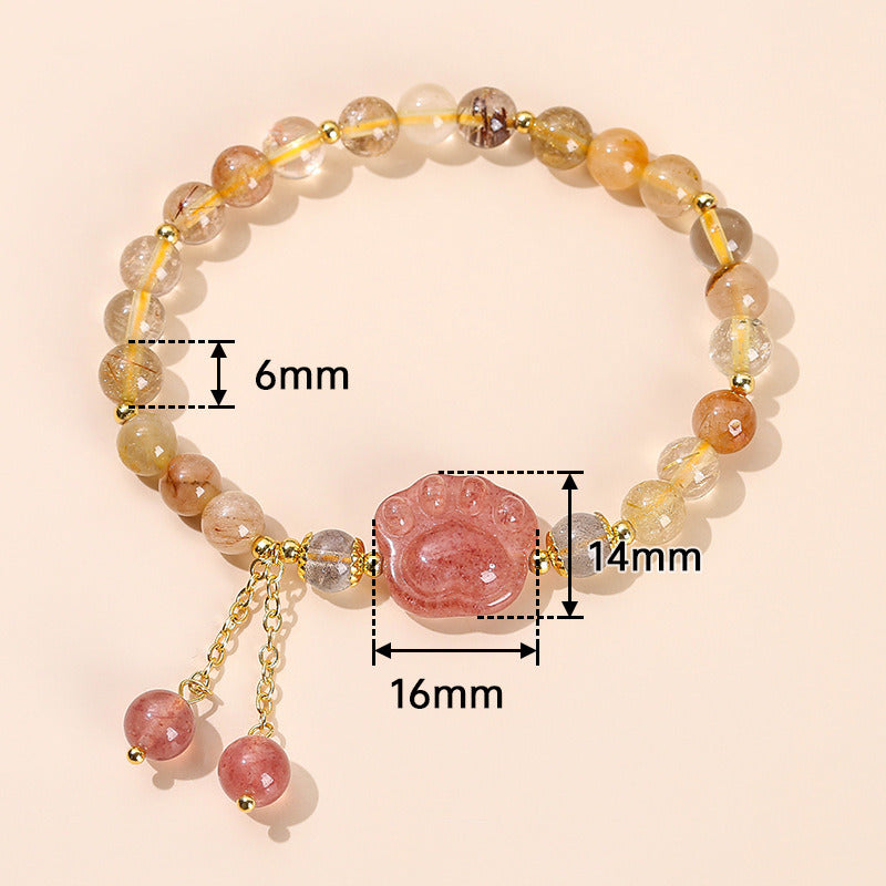 Women's Fashion Simple Crystal Agate Bracelet