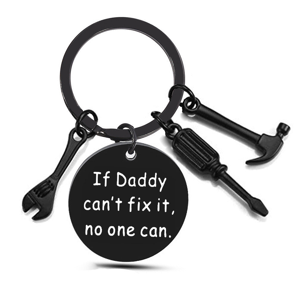 Father's Day Keychain Stainless Steel Hammer