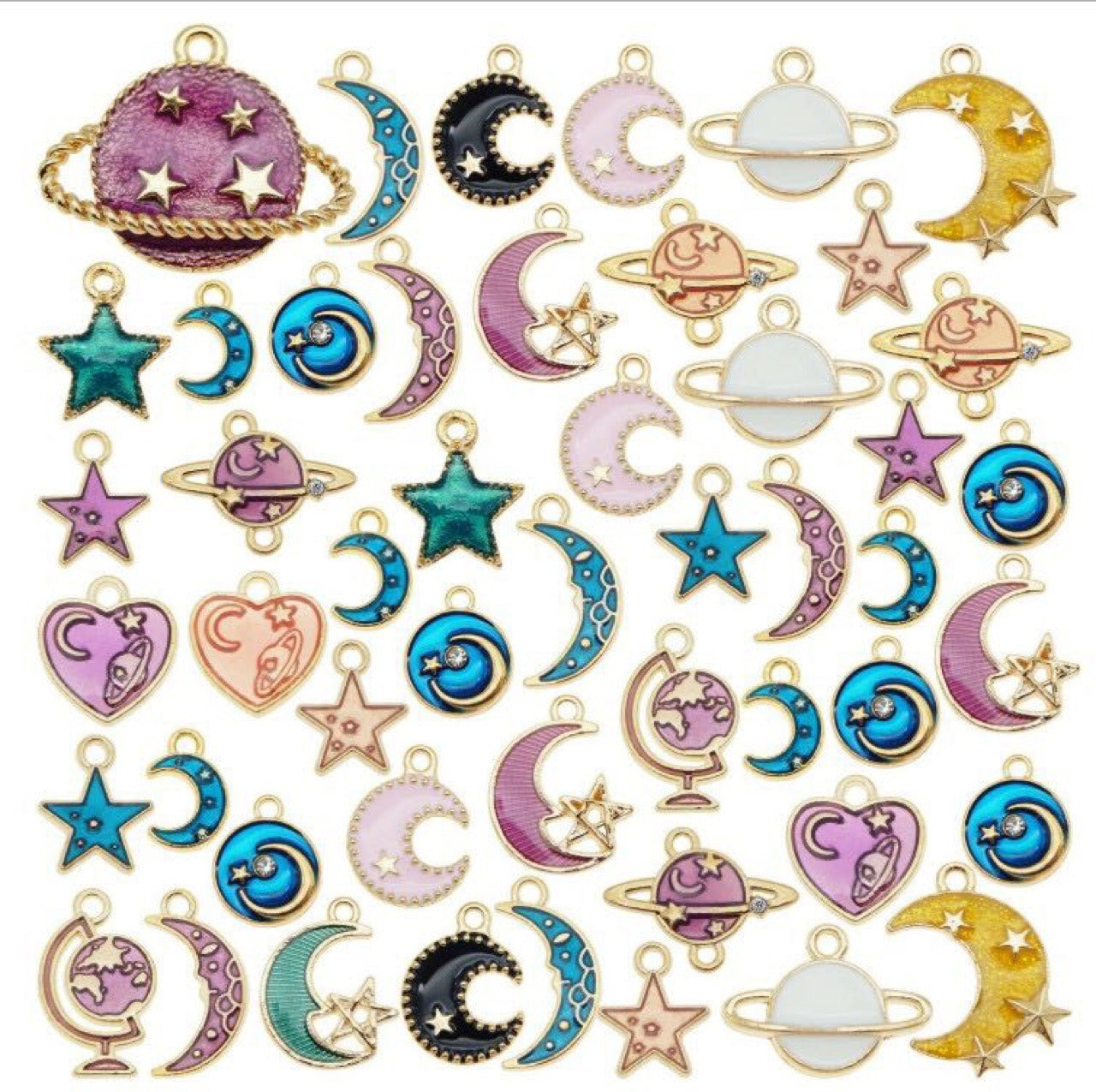 Alloy Starry Sky Pendant Random 20 Sets