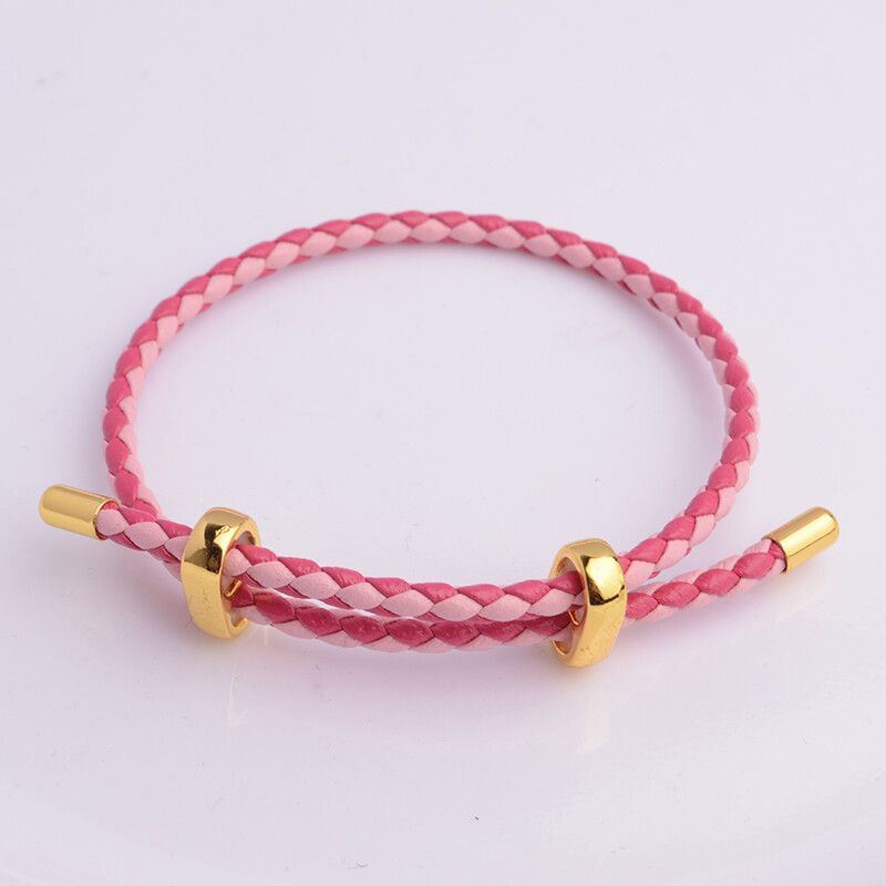 Adjustable Leather Rope Bracelet Wrist String Large Hole Bead Rope