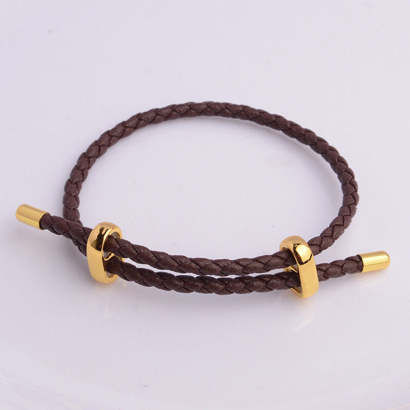 Adjustable Leather Rope Bracelet Wrist String Large Hole Bead Rope