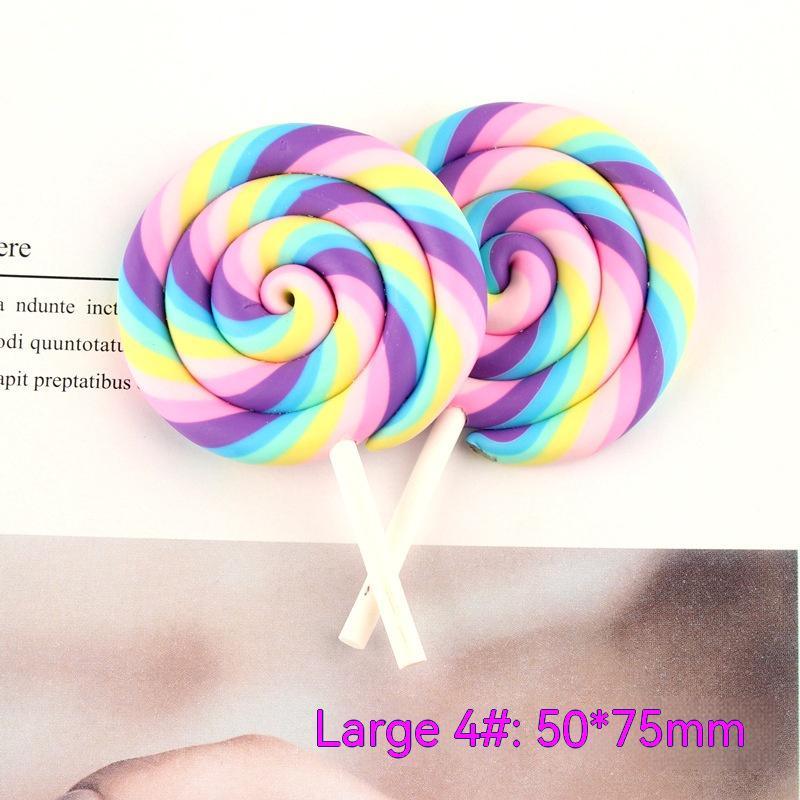 Large Simulation Polymer Clay Candy Toy Accessories Lollipop