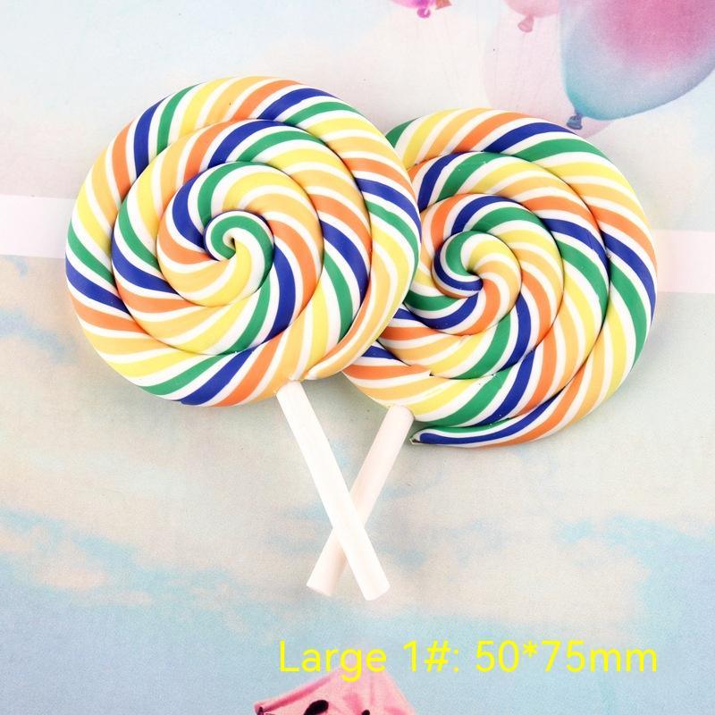 Large Simulation Polymer Clay Candy Toy Accessories Lollipop