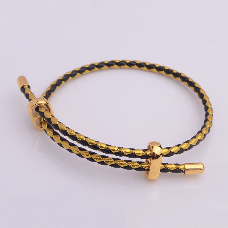 Adjustable Leather Rope Bracelet Wrist String Large Hole Bead Rope