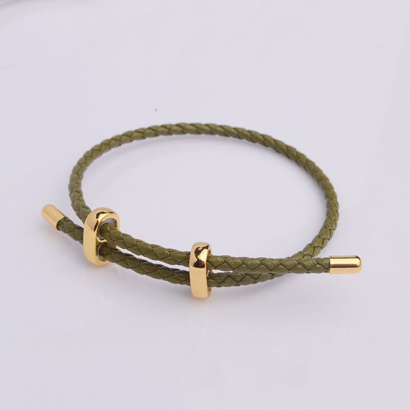 Adjustable Leather Rope Bracelet Wrist String Large Hole Bead Rope