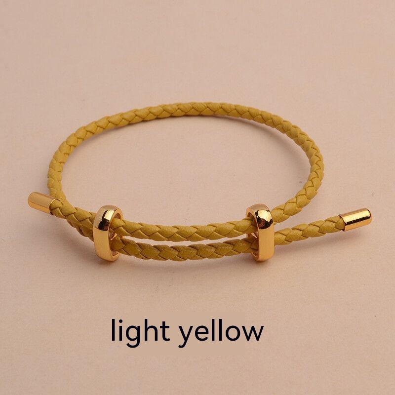 Adjustable Leather Rope Bracelet Wrist String Large Hole Bead Rope