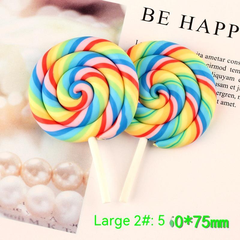 Large Simulation Polymer Clay Candy Toy Accessories Lollipop