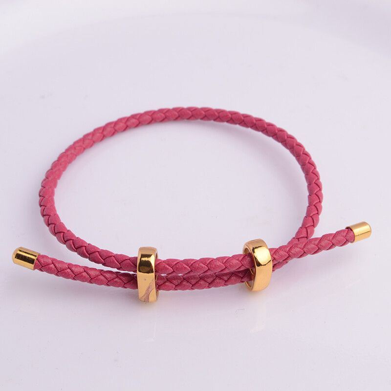 Adjustable Leather Rope Bracelet Wrist String Large Hole Bead Rope