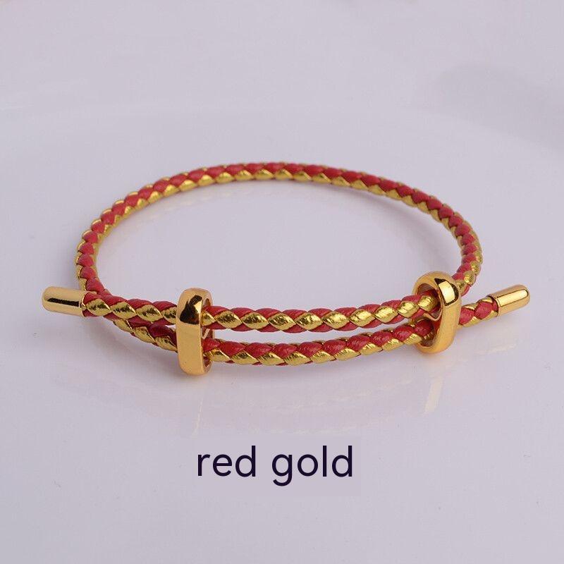 Adjustable Leather Rope Bracelet Wrist String Large Hole Bead Rope