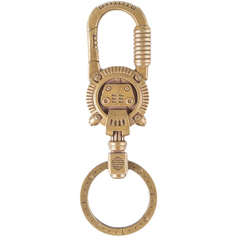 Pure Brass Mechanical Retro Steampunk Keychain Bag Pendant