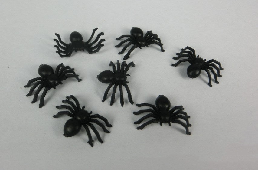 Small Toy Black Spider Halloween Plastic Toy