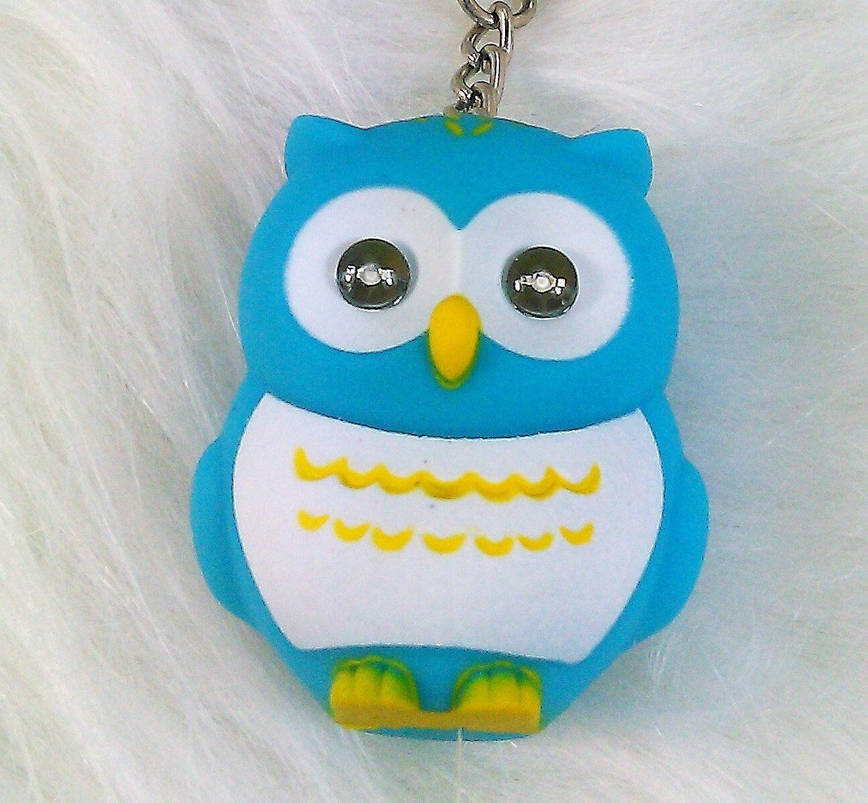 Luminous Sound Cartoon Owl Car Interior Design Accessories Keychain Pendant