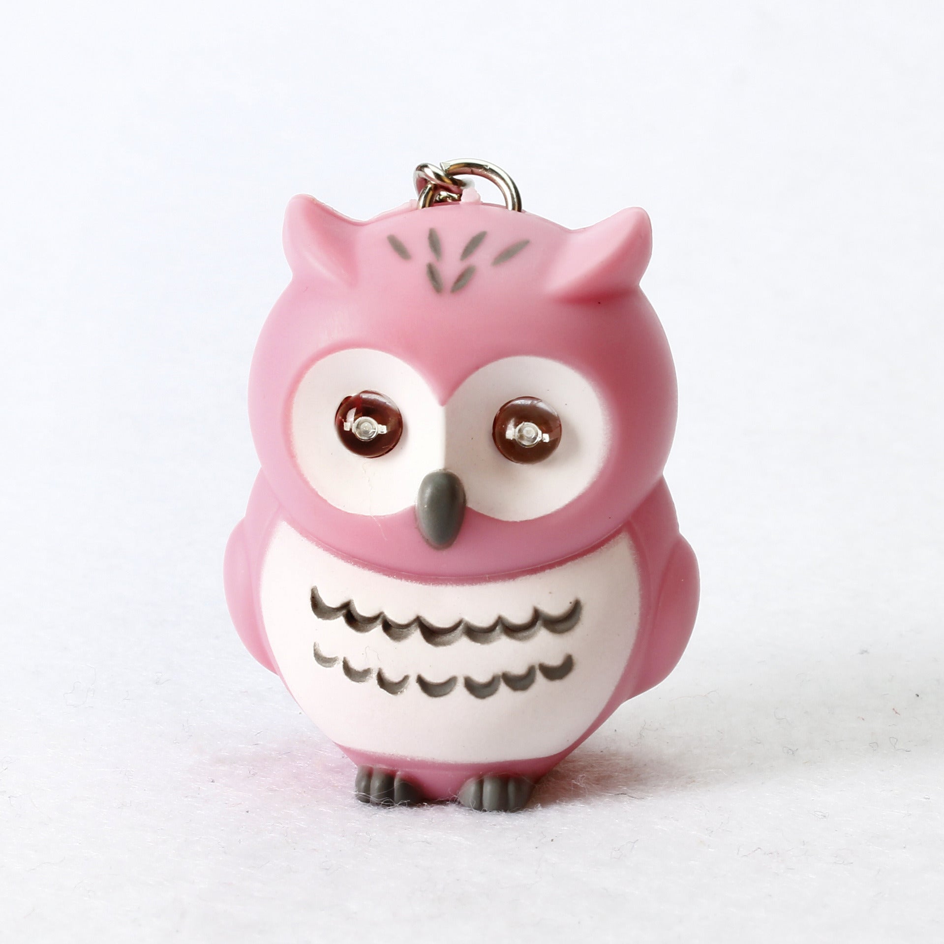 Luminous Sound Cartoon Owl Car Interior Design Accessories Keychain Pendant