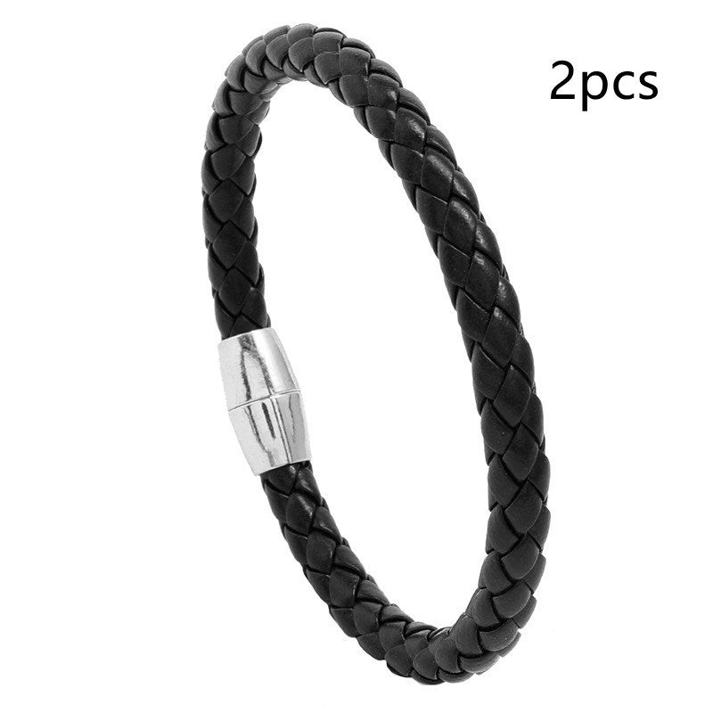 Simple Leather Multi-layer Woven Imitation Cowhide Bracelet