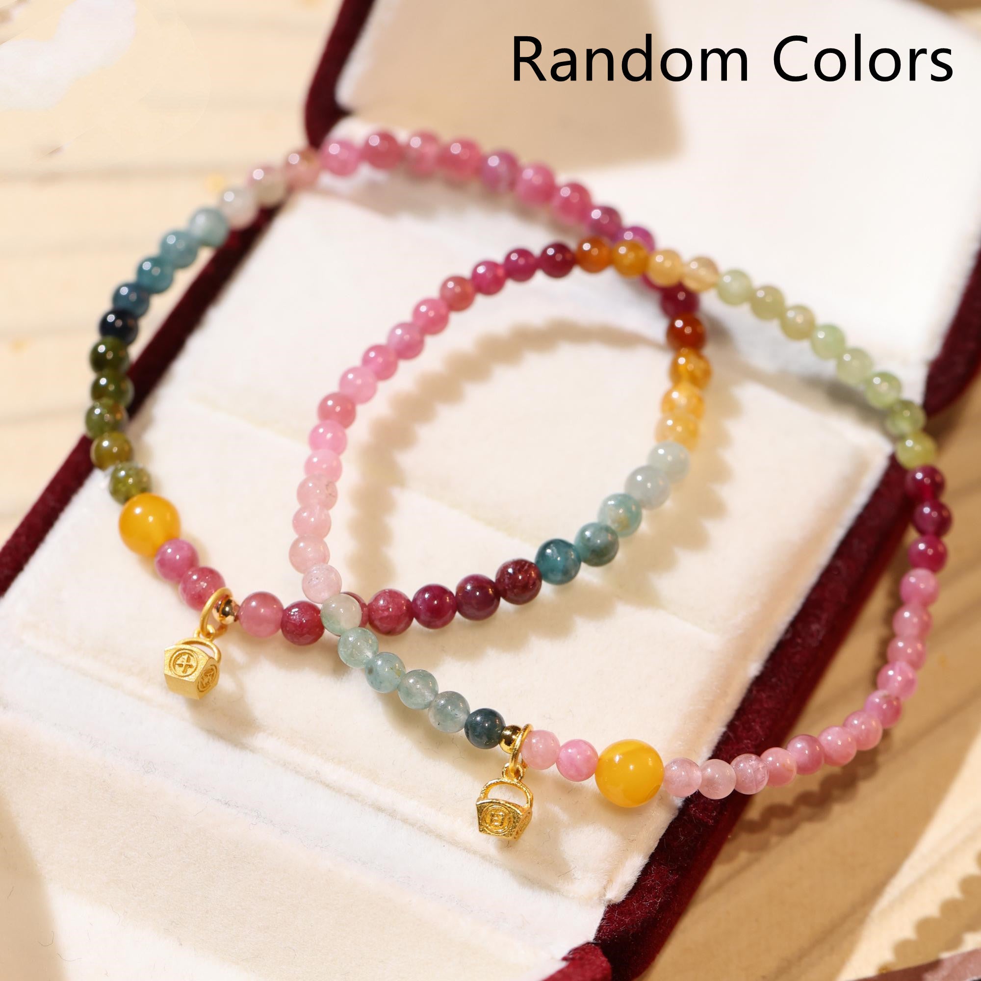 Single-loop Tourmaline Charm Bracelet With Nissin Charm