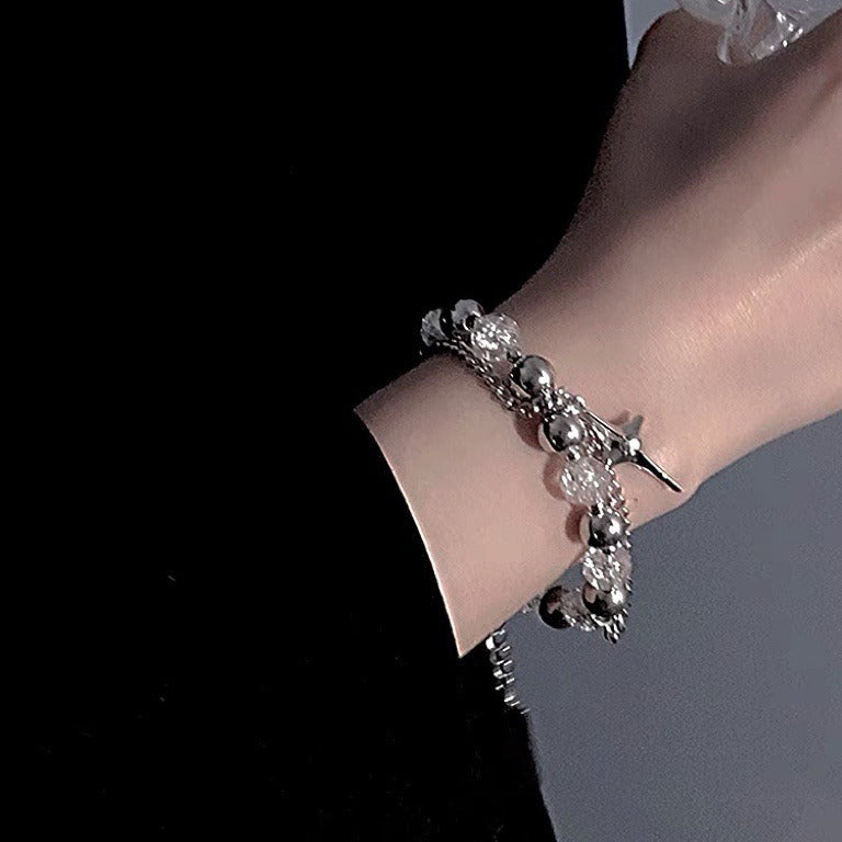 Cold Wind Ice Cracking Bead Spliced Bracelet Female