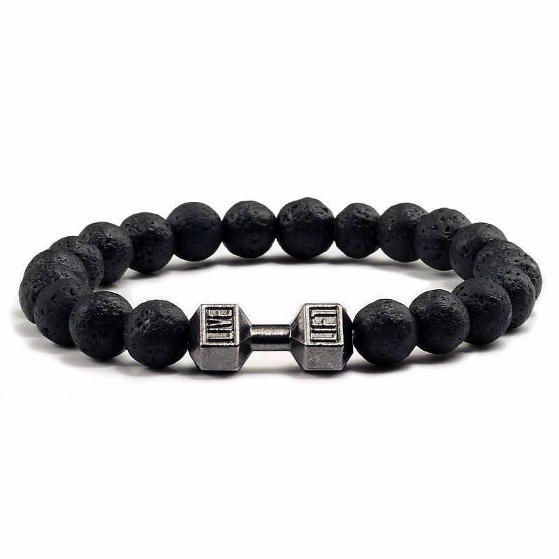 Natural Volcanic Stone Beads Bracelets Black Lava Men Women Bracelet Aromatherapy Essential Oil Diffuser Bangle