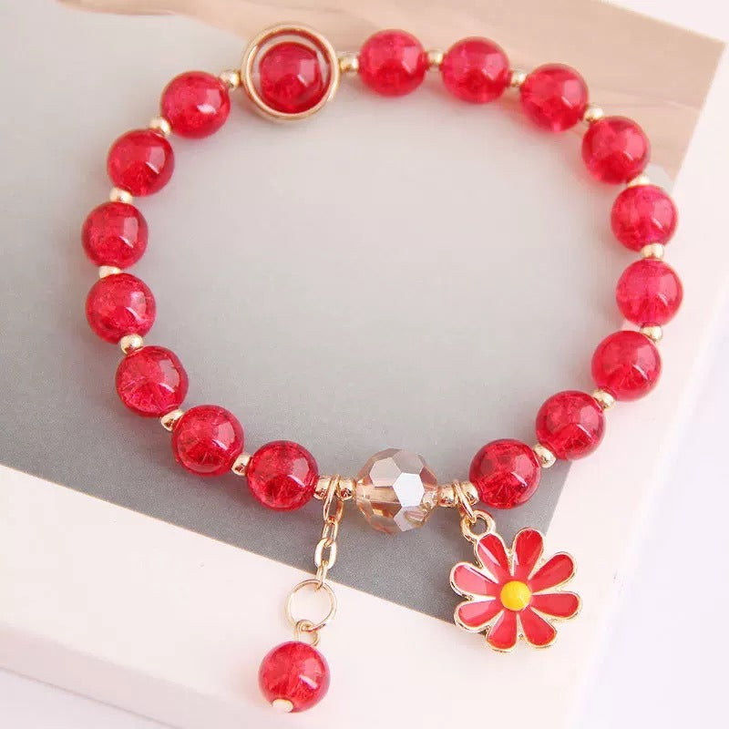 Women's Fashion Imitation Jade Cracked Crystal Bracelet