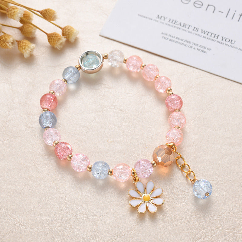 Women's Fashion Imitation Jade Cracked Crystal Bracelet