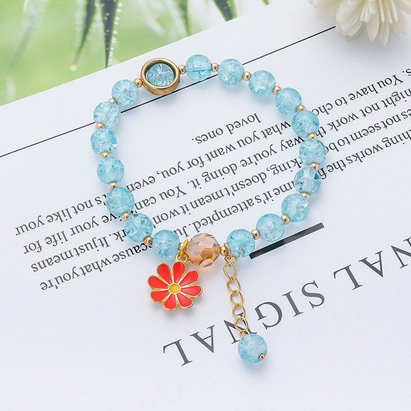 Women's Fashion Imitation Jade Cracked Crystal Bracelet