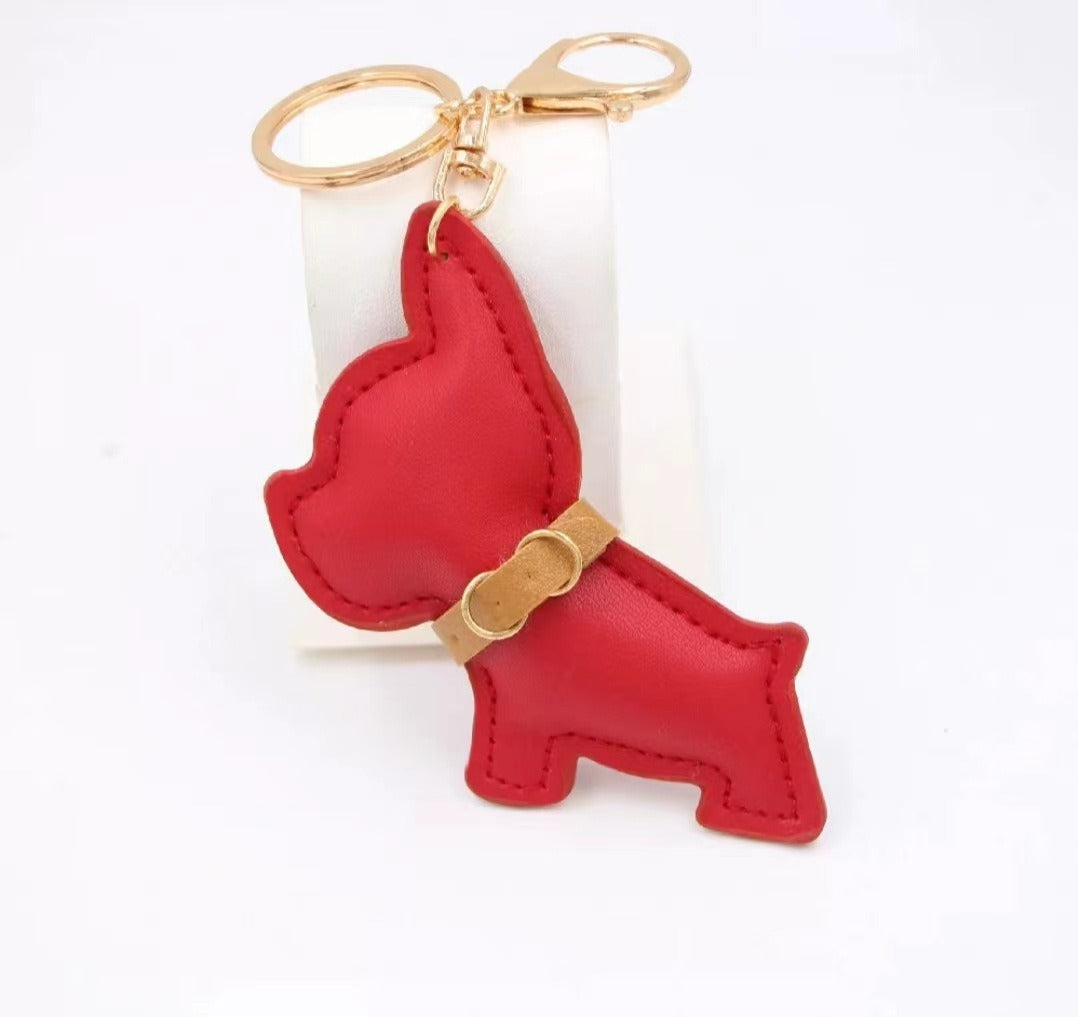 Cartoon Fadou Puppy PU Leather Key Chain