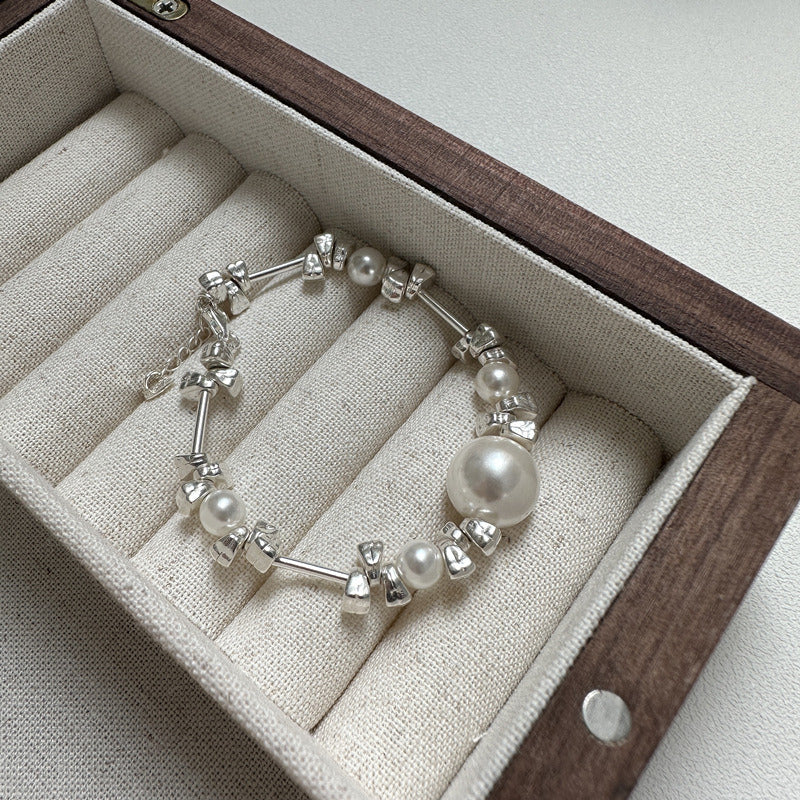 S925 Sterling Silver Irregular Pearl Bracelet