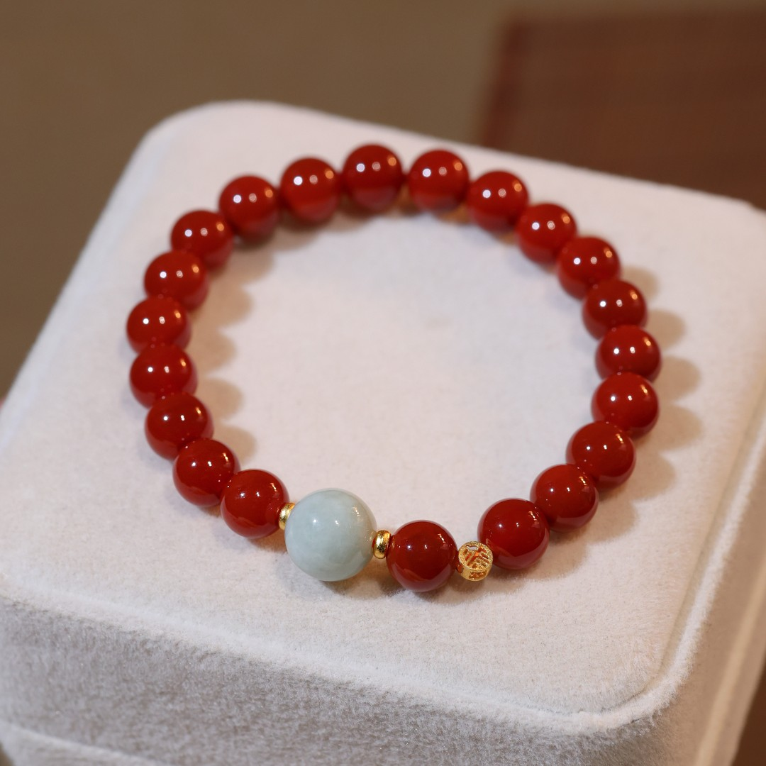 Single-loop Agate String With Lutong Accessory