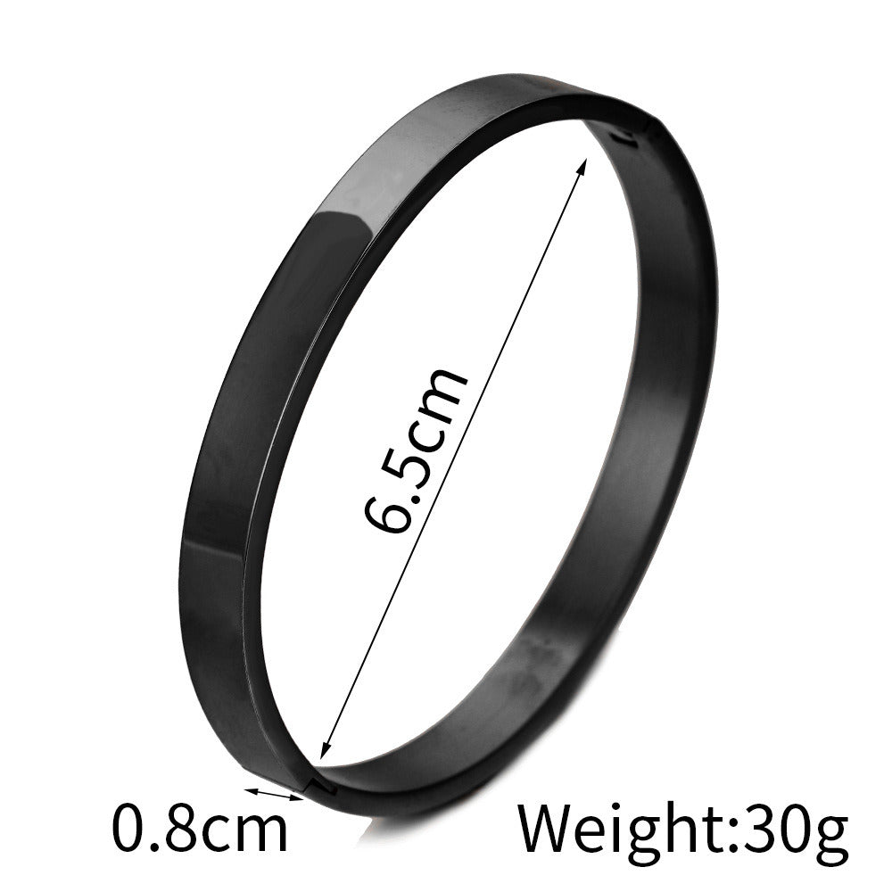 European And American Simple Couple Stainless Steel Anti-fading Bracelet