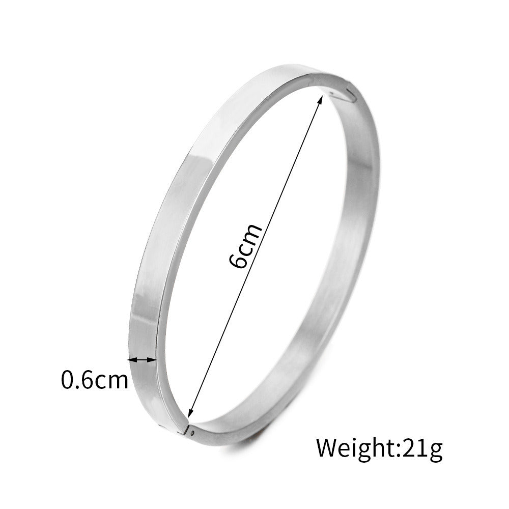 European And American Simple Couple Stainless Steel Anti-fading Bracelet