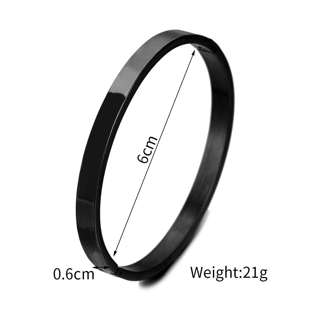 European And American Simple Couple Stainless Steel Anti-fading Bracelet