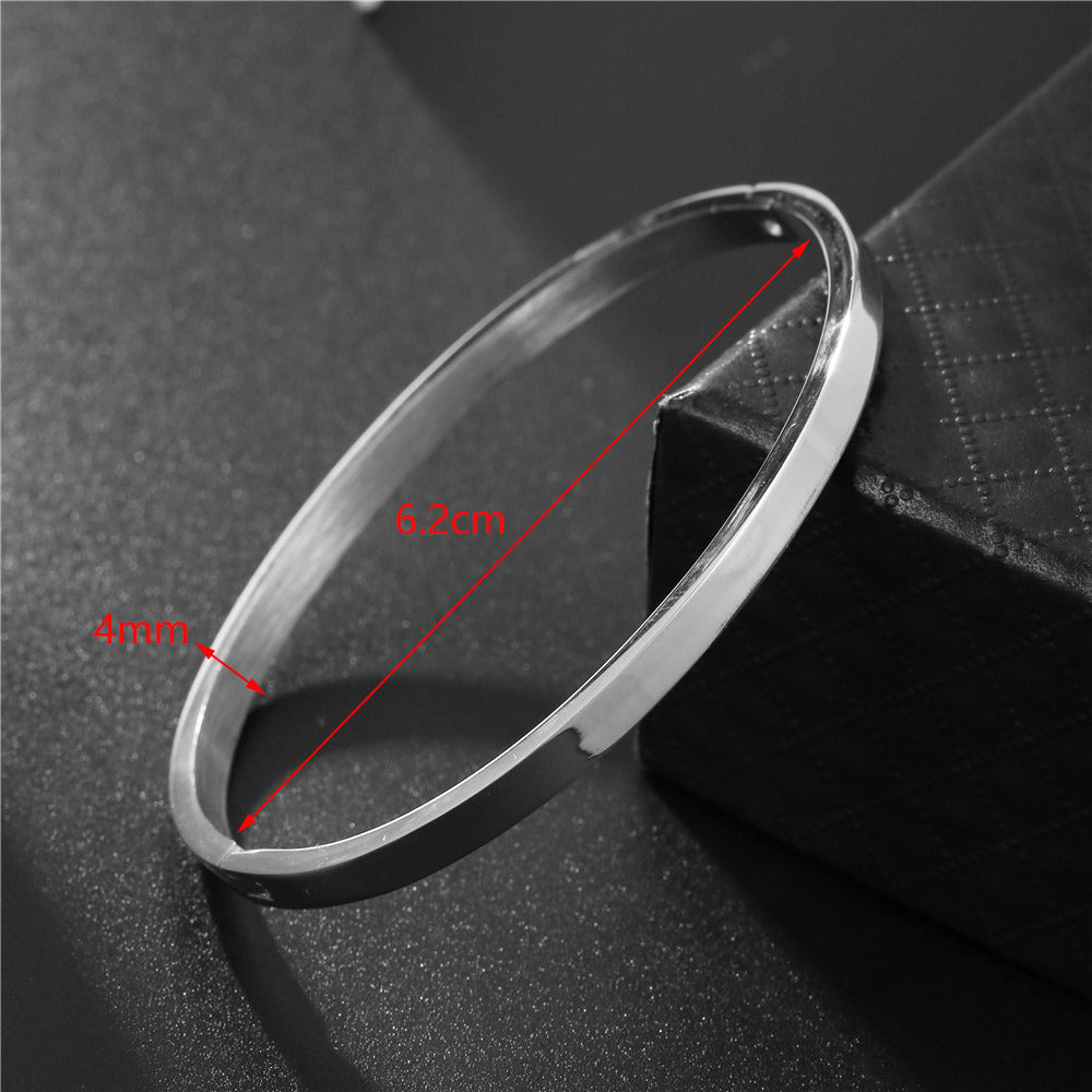 European And American Simple Couple Stainless Steel Anti-fading Bracelet